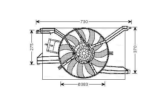 Fan, radiator OL7532 Ava Quality Cooling