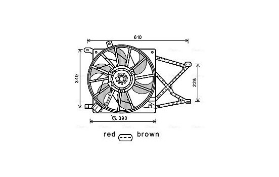 Fan, radiator OL7544 Ava Quality Cooling