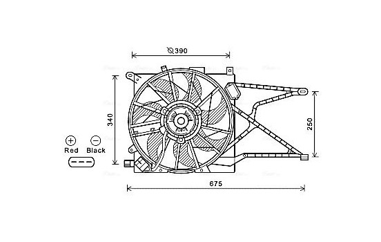 Fan, radiator OL7596 Ava Quality Cooling