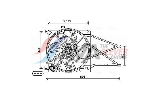 Fan, radiator OL7649 Ava Quality Cooling