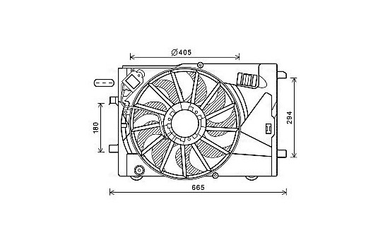 Fan, radiator OL7673 Ava Quality Cooling