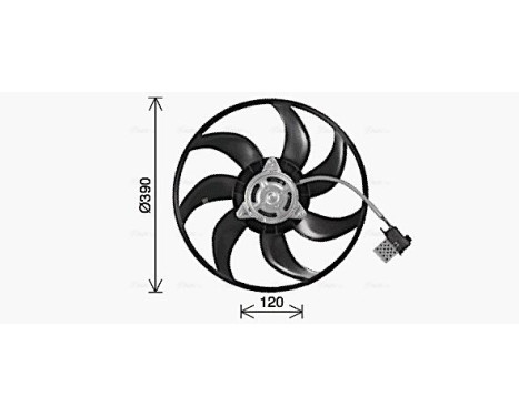 Fan, radiator OL7714 Ava Quality Cooling, Image 2