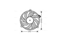 Fan, radiator PE7520 Ava Quality Cooling