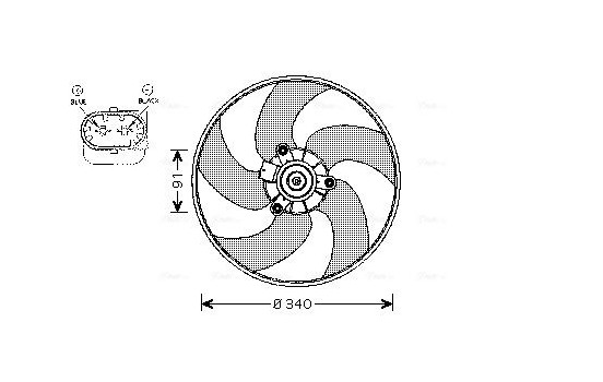 Fan, radiator PE7522 Ava Quality Cooling