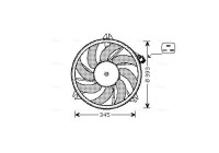 Fan, radiator PE7524 Ava Quality Cooling