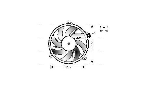 Fan, radiator PE7524 Ava Quality Cooling