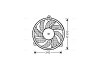 Fan, radiator PE7528 Ava Quality Cooling