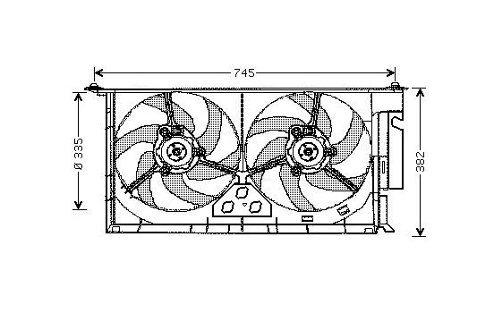 Fan, radiator PE7538 Ava Quality Cooling