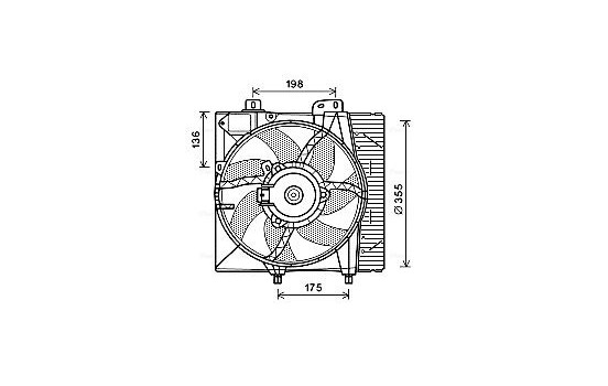 Fan, radiator PE7550 Ava Quality Cooling