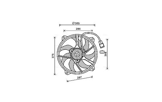 Fan, radiator PE7556 Ava Quality Cooling