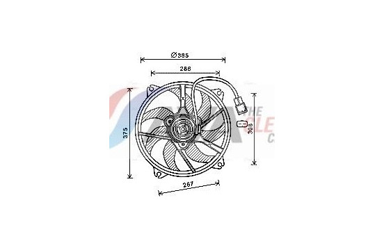 Fan, radiator PE7556 Ava Quality Cooling