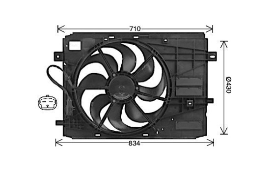 Fan, radiator PE7561 Ava Quality Cooling