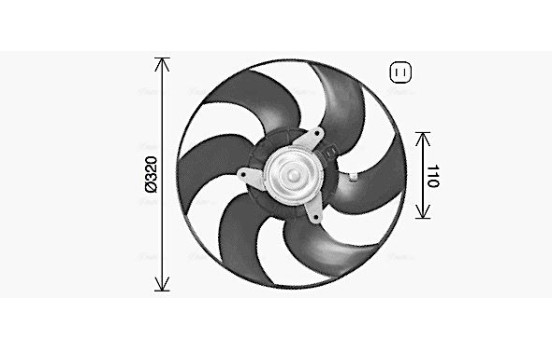 Fan, radiator PE7563 Ava Quality Cooling