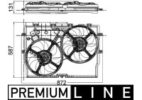 Fan, radiator PREMIUM LINE CFF 228 000P Mahle