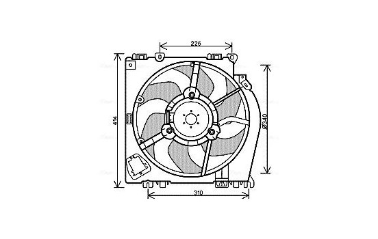 Fan, radiator RT7542 Ava Quality Cooling