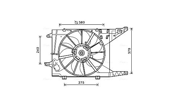 Fan, radiator RT7549 Ava Quality Cooling