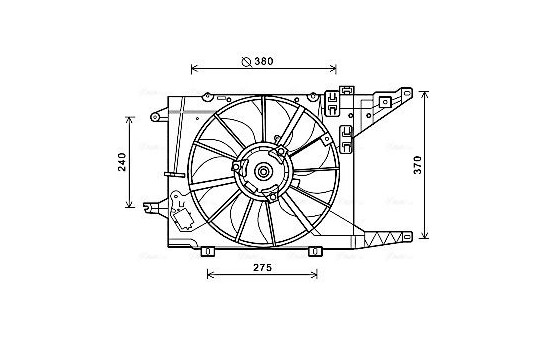 Fan, radiator RT7550 Ava Quality Cooling