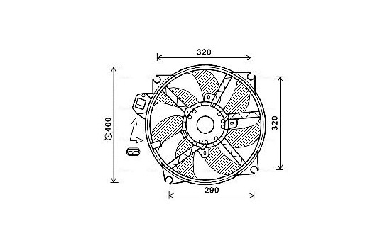 Fan, radiator RT7563 Ava Quality Cooling