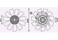 Fan, radiator VLF088 Ava Quality Cooling