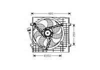 Fan, radiator VN7506 Ava Quality Cooling