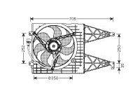 Fan, radiator VN7507 Ava Quality Cooling