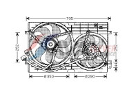Fan, radiator VN7508 Ava Quality Cooling