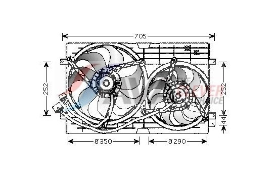 Fan, radiator VN7508 Ava Quality Cooling