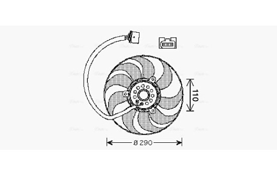 Fan, radiator VN7522 Ava Quality Cooling