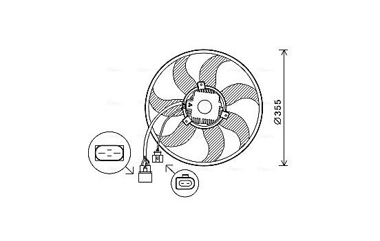 Fan, radiator VN7534 Ava Quality Cooling