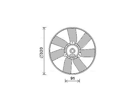 Fan, radiator VN7538 Ava Quality Cooling
