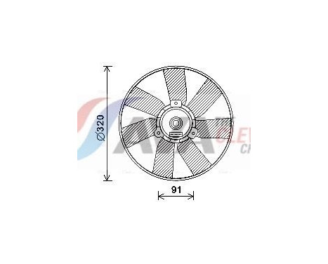 Fan, radiator VN7538 Ava Quality Cooling, Image 3