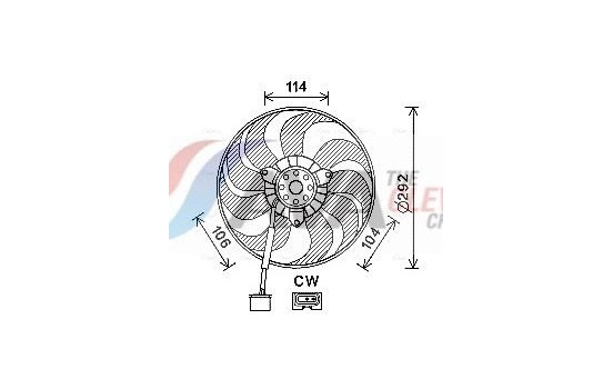 Fan, radiator VN7539 Ava Quality Cooling