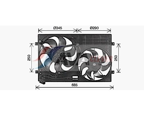 Fan, radiator VN7543 Ava Quality Cooling, Image 2