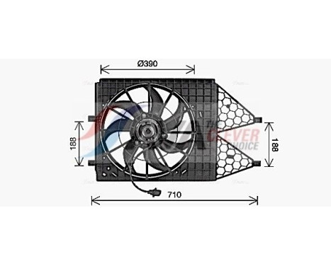 Fan, radiator VN7545 Ava Quality Cooling, Image 2