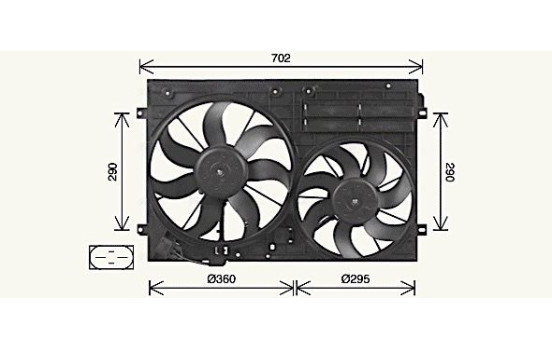 Fan, radiator VN7551 Ava Quality Cooling