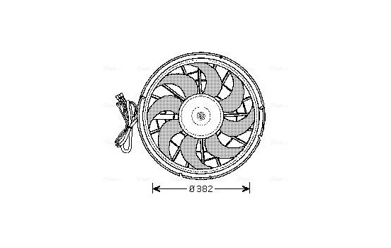 Fan, radiator VO7507 Ava Quality Cooling