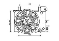 Fan, radiator VO7512 Ava Quality Cooling