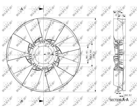 Fan Wheel, engine cooling 49801 NRF, Image 2