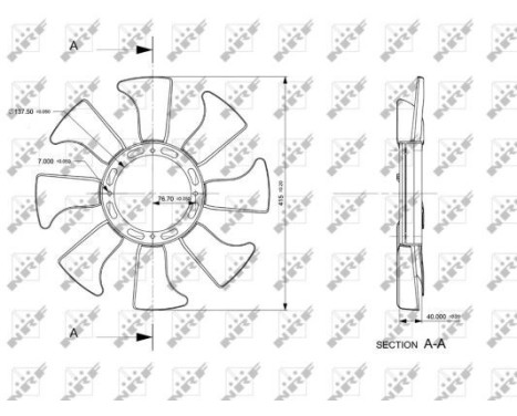 Fan Wheel, engine cooling 49867 NRF, Image 5