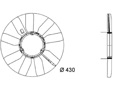 Fan Wheel, engine cooling BEHR *** PREMIUM LINE *** CFW 28 000P Mahle, Image 3