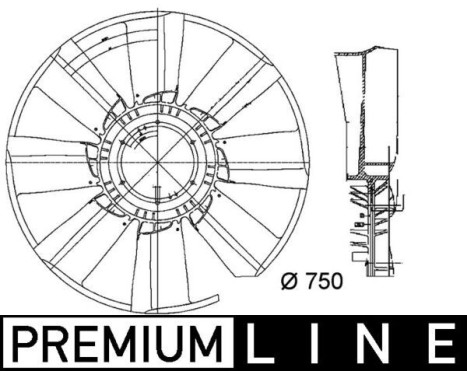 Fan Wheel, engine cooling BEHR *** PREMIUM LINE *** CFW 34 000P Mahle, Image 2