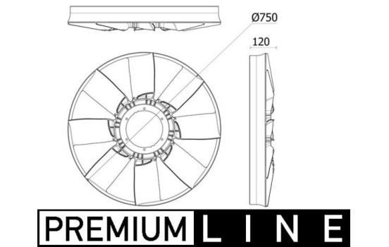 Fan Wheel, engine cooling BEHR *** PREMIUM LINE *** CFW 94 000P Mahle