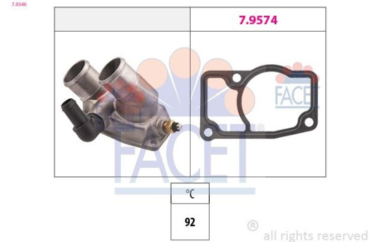 Thermostat, coolant Made in Italy - OE Equivalent 7.8346 Facet