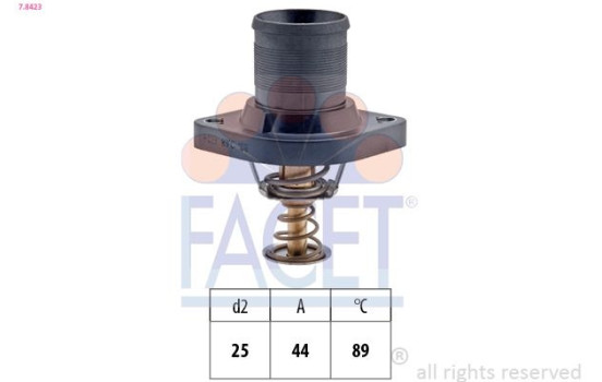 Thermostat, coolant Made in Italy - OE Equivalent 7.8423 Facet