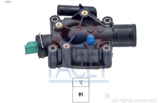 Thermostat, coolant Made in Italy - OE Equivalent 7.8671 Facet