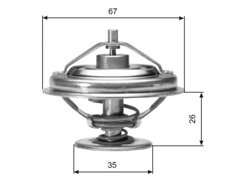 Thermostat, coolant TH01880G1 Gates, Image 2