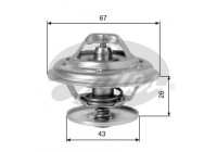 Thermostat, coolant TH01975G1 Gates