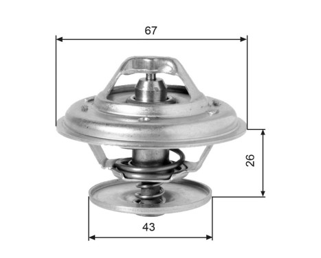 Thermostat, coolant TH01975G1 Gates, Image 2