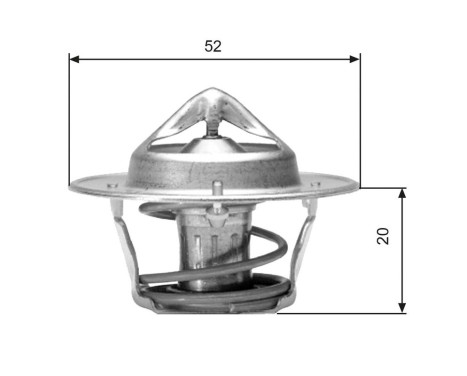 Thermostat, coolant TH04182G1 Gates, Image 2