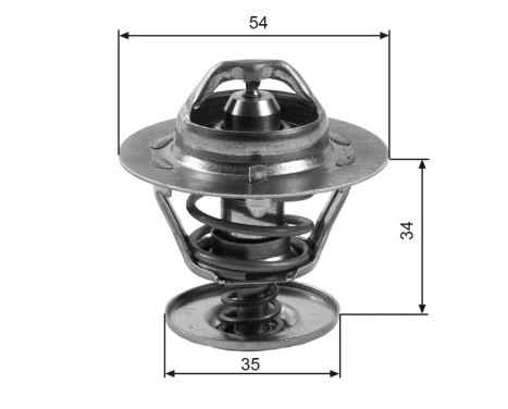 Thermostat, coolant TH11383G1 Gates, Image 2